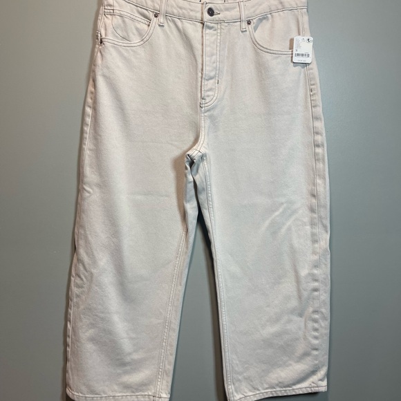 We The Free Womens Cream size 30 Deep Trance Mid Rise Dropped Boyfriend Pants - Picture 3 of 7